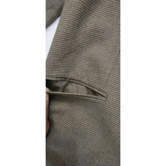 H&M Plaid Blazer Size Small Double Breasted Academic Preppy Classic Brown - Picture 6 of 9